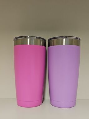 Polar Camel Pink and Lavender Stainless Steel Travel Tumblers - Set of 2 (20 oz)